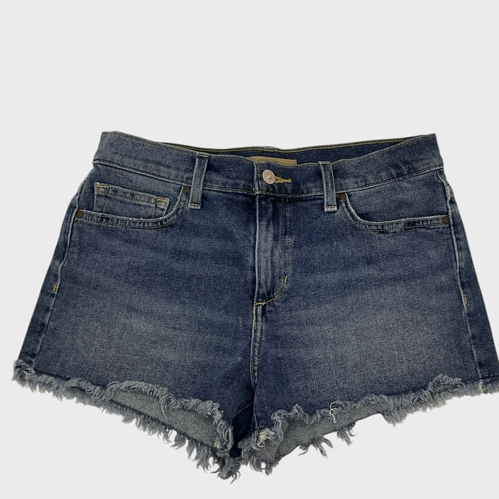 Joe’s Jeans Cut Off Denim Shorts Raw Hem Medium Wash Size 28 - Picture 2 of 8